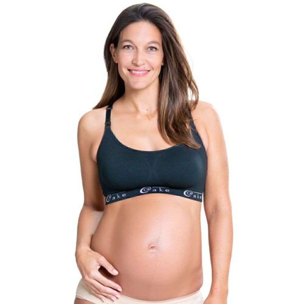 Cake Lingerie Black Cotton Candy Luxury Seamless Maternity and Nursing Bra Small